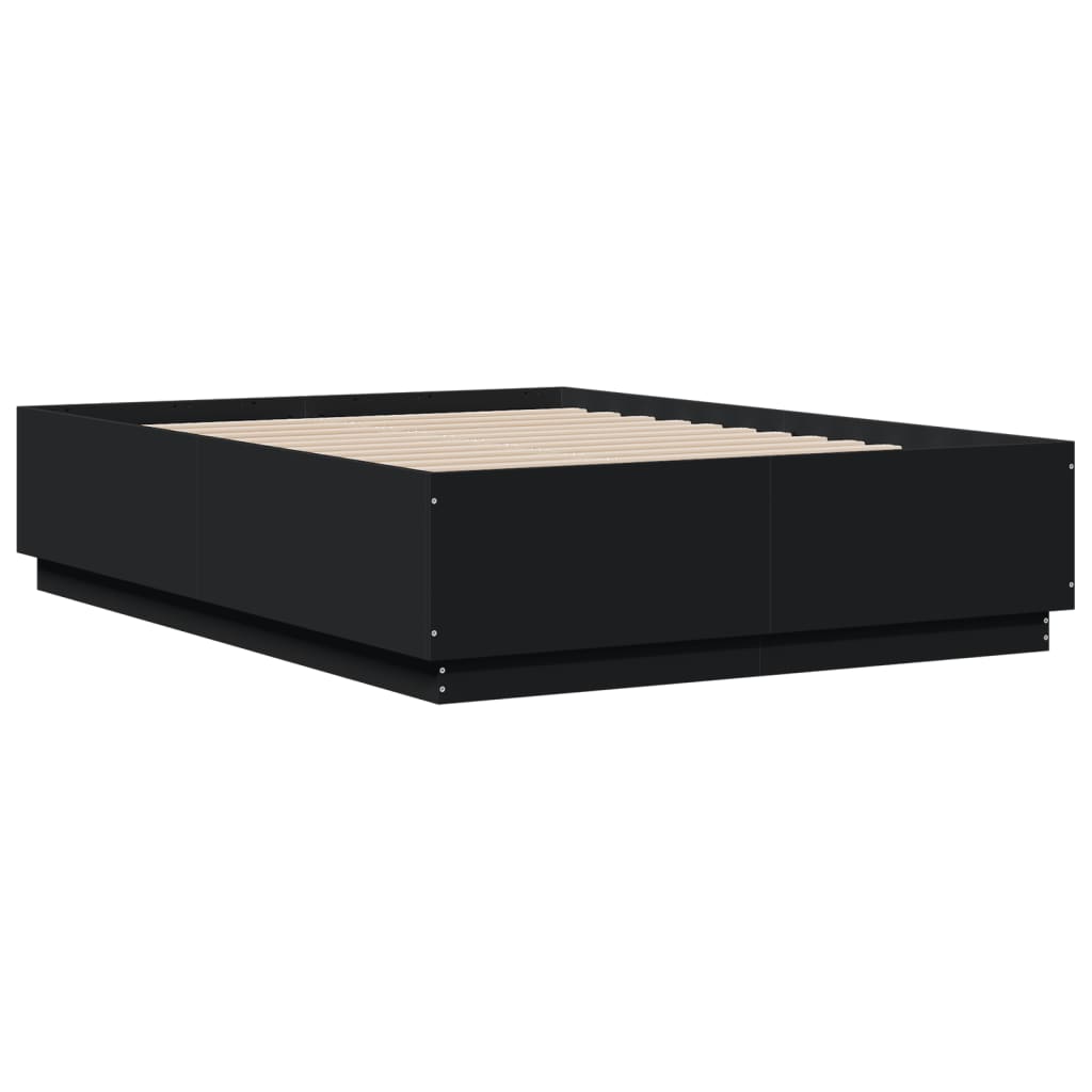 Bed Frame without Mattress Black 135x190 cm Double