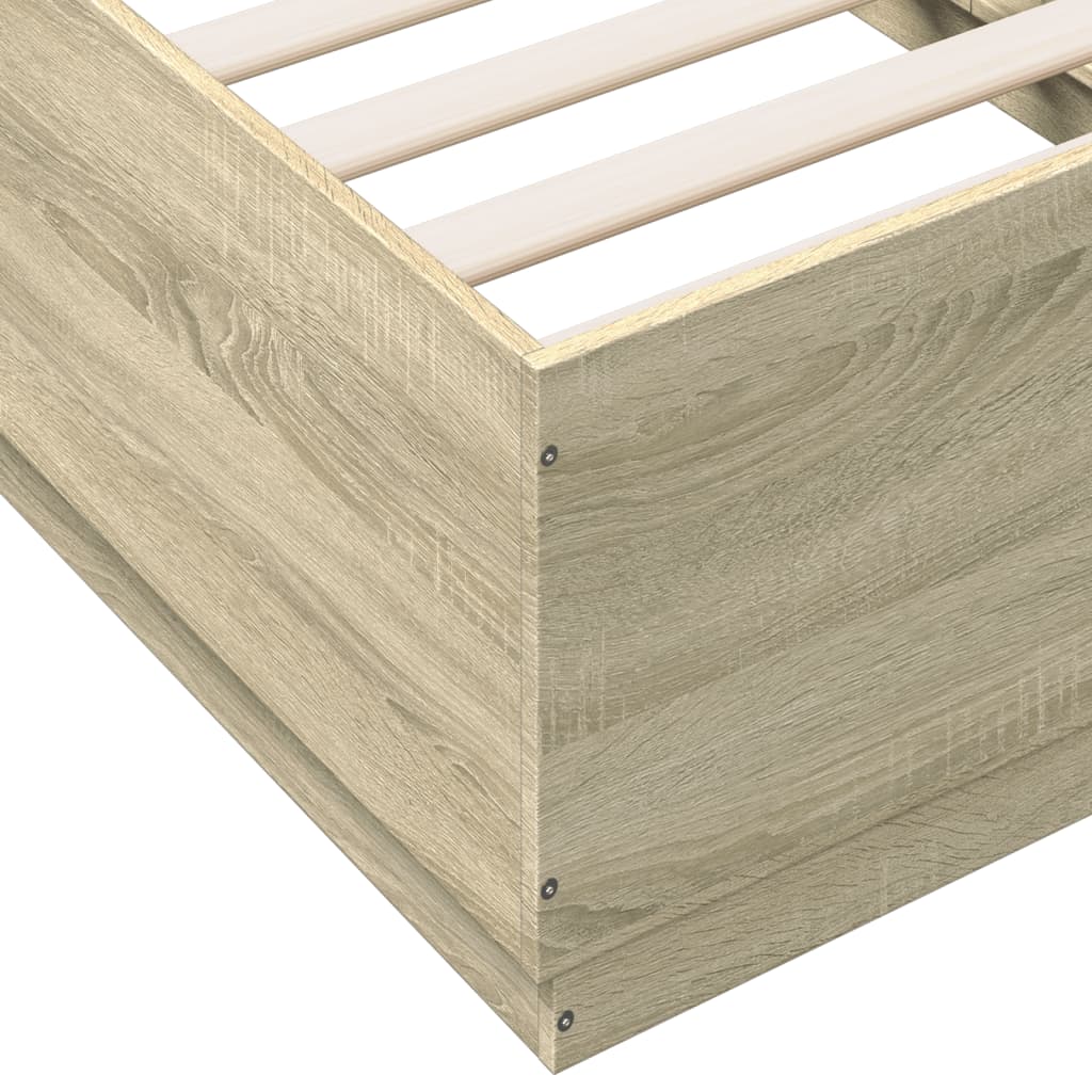 Bed Frame without Mattress Sonoma Oak 90x190 cm Single
