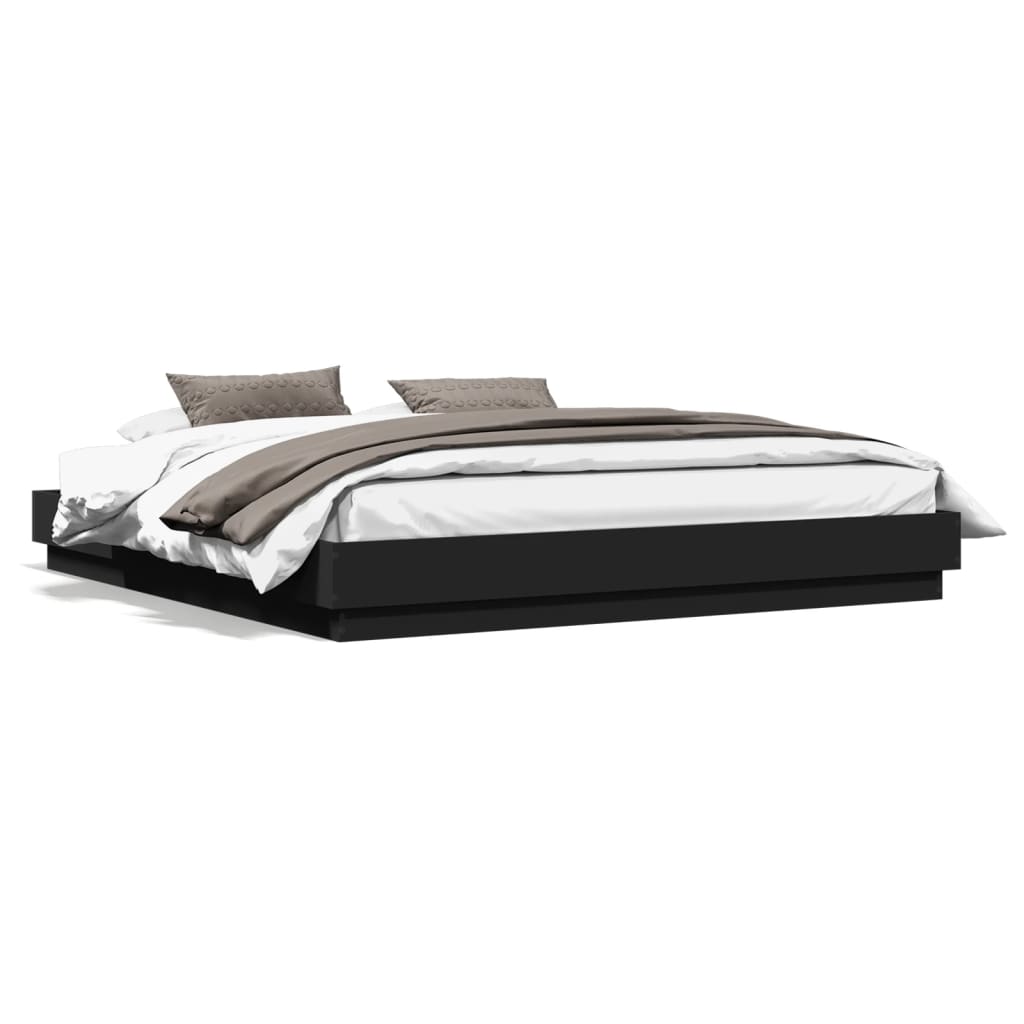 Modern Wooden Emperor Size 2m Bed Frame Base Sturdy Wood Beds