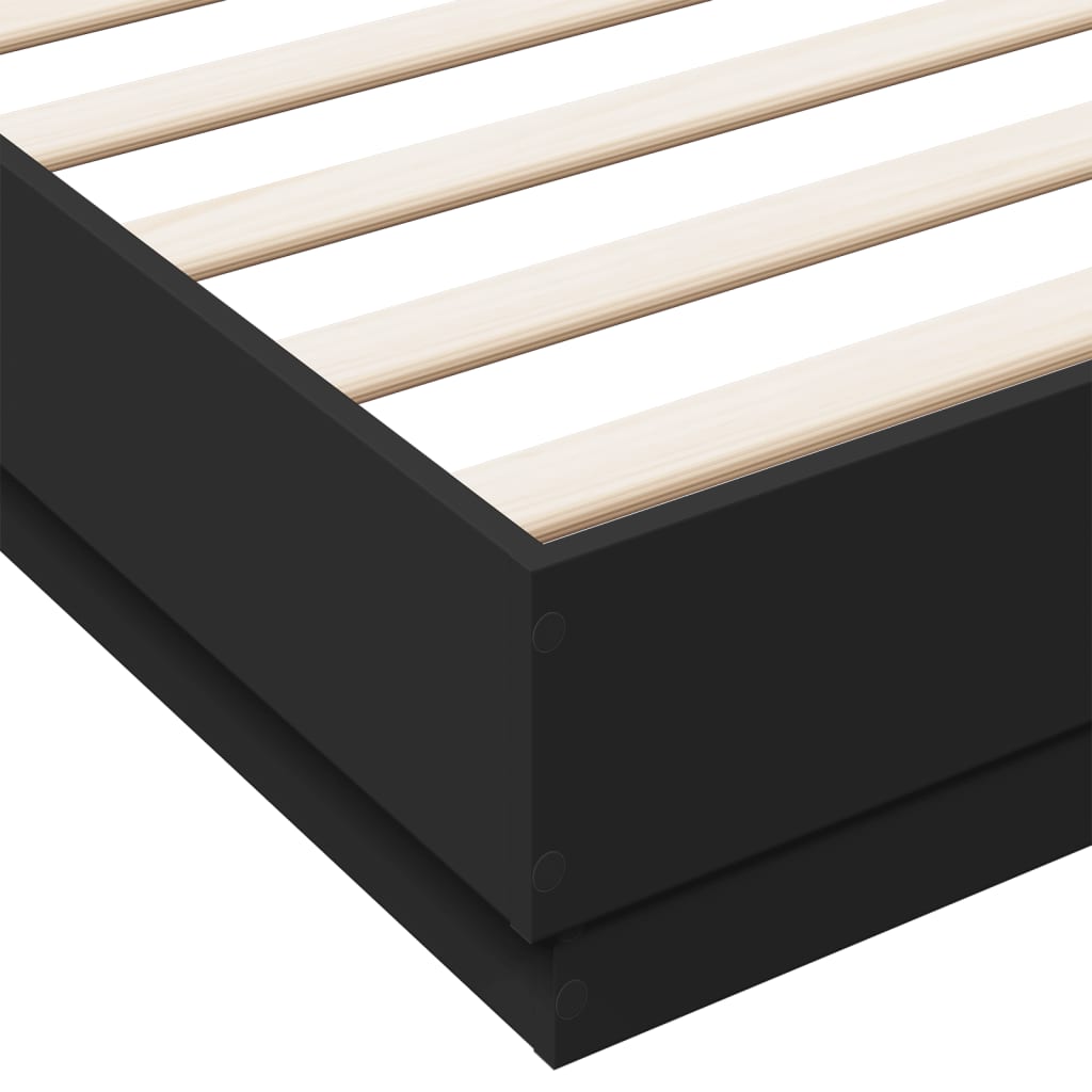Modern Wooden Emperor Size 2m Bed Frame Base Sturdy Wood Beds