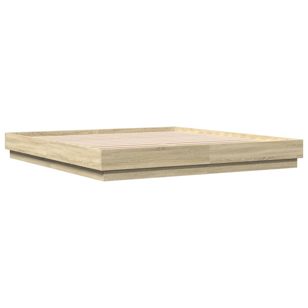 Modern Wooden Emperor Size 2m Bed Frame Base Sturdy Wood Beds