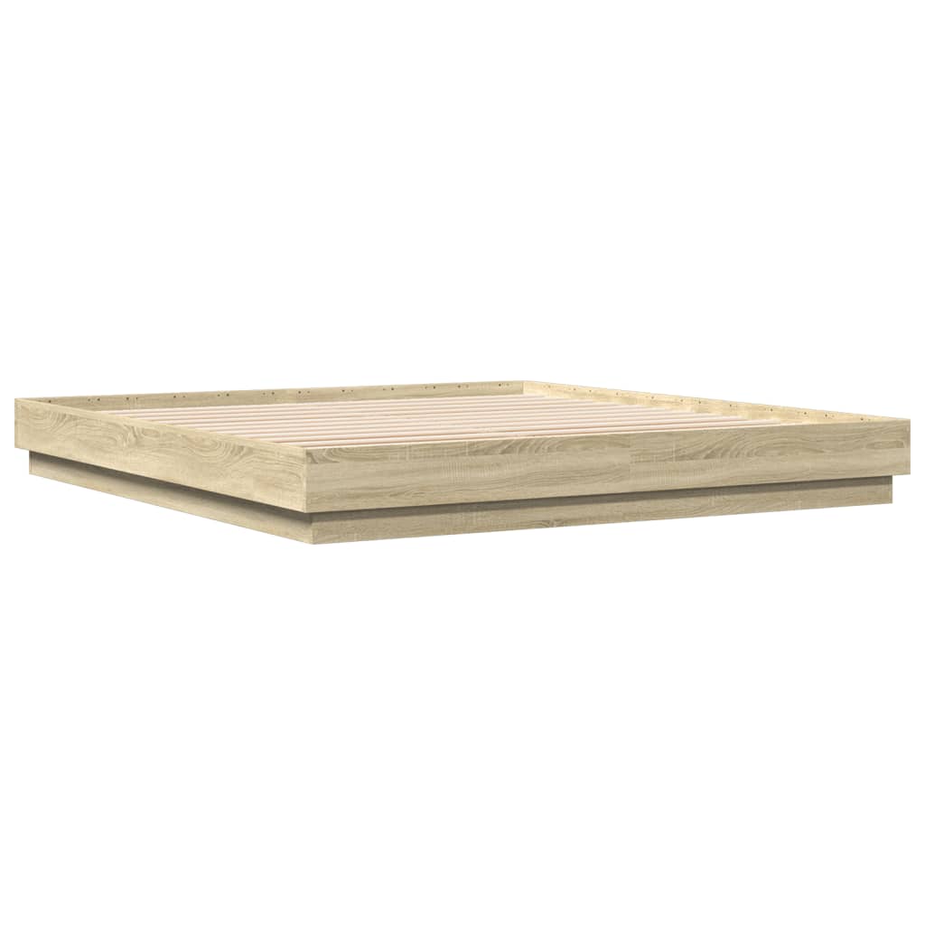 Modern Wooden Emperor Size 2m Bed Frame Base Sturdy Wood Beds