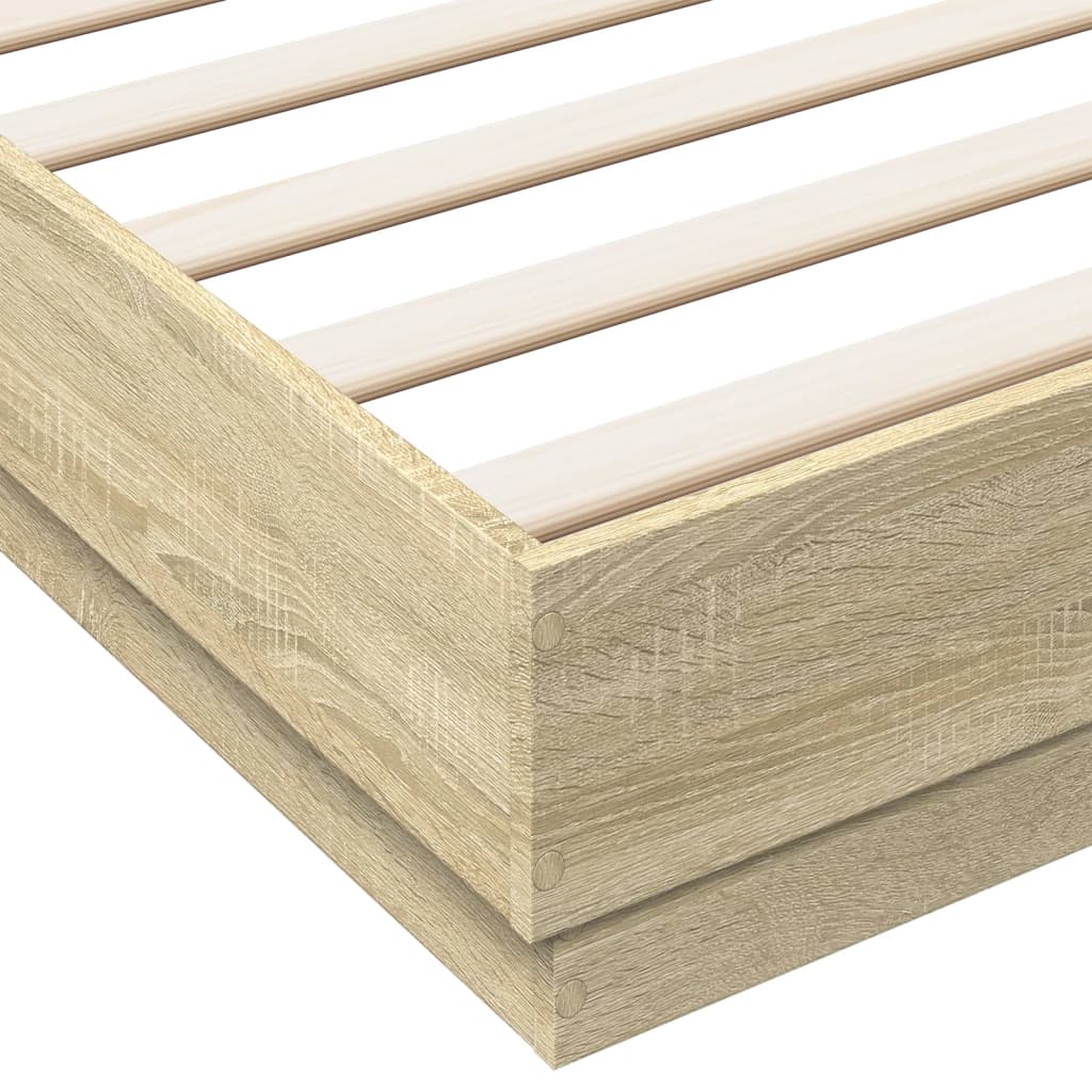 Modern Wooden Emperor Size 2m Bed Frame Base Sturdy Wood Beds