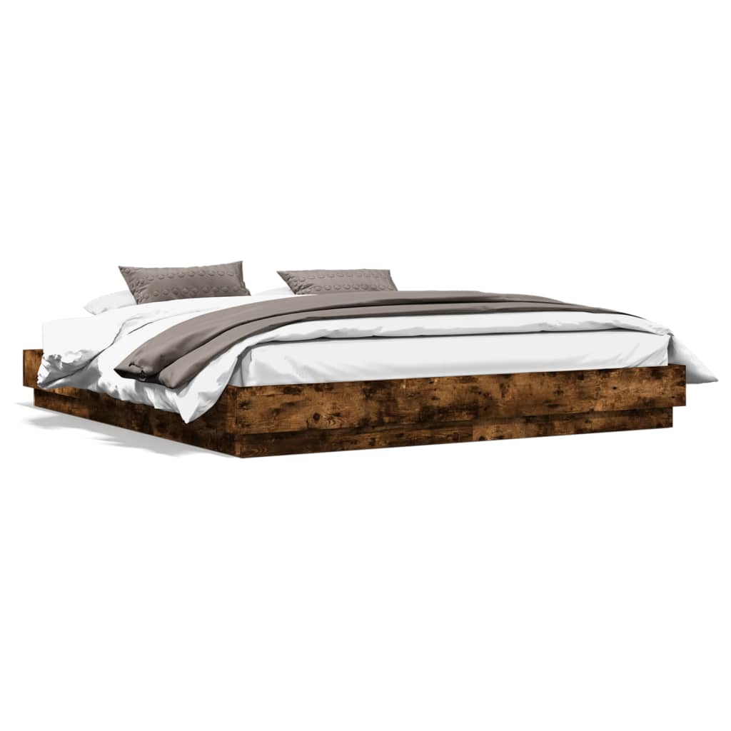 Modern Wooden Emperor Size 2m Bed Frame Base Sturdy Wood Beds