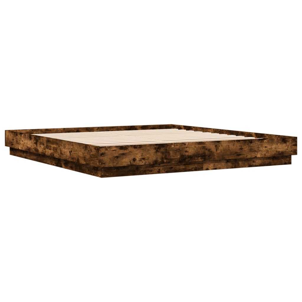 Modern Wooden Emperor Size 2m Bed Frame Base Sturdy Wood Beds