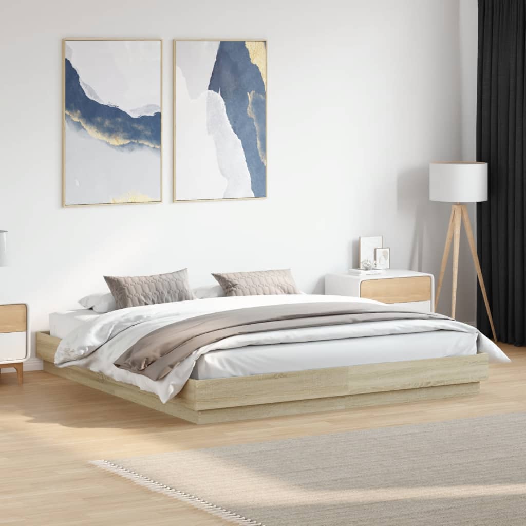 Modern Wooden Super King Size 180cm Bed Frame Base Sturdy Wood Beds