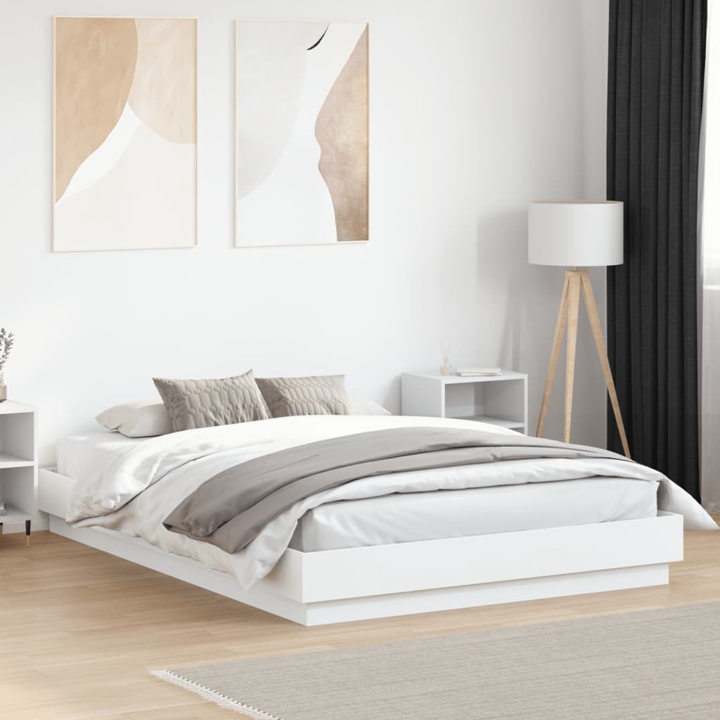 Modern Wooden Queen Size 160cm Bed Frame Base Sturdy Wood Beds