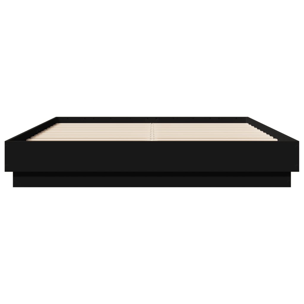 Bed Frame without Mattress Black 150x200 cm King Size