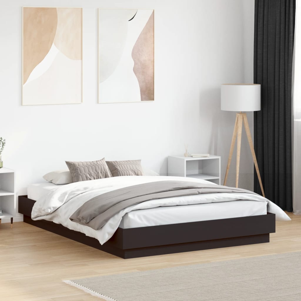 Modern Wooden Double Size 135cm Bed Frame Base Sturdy Wood Beds