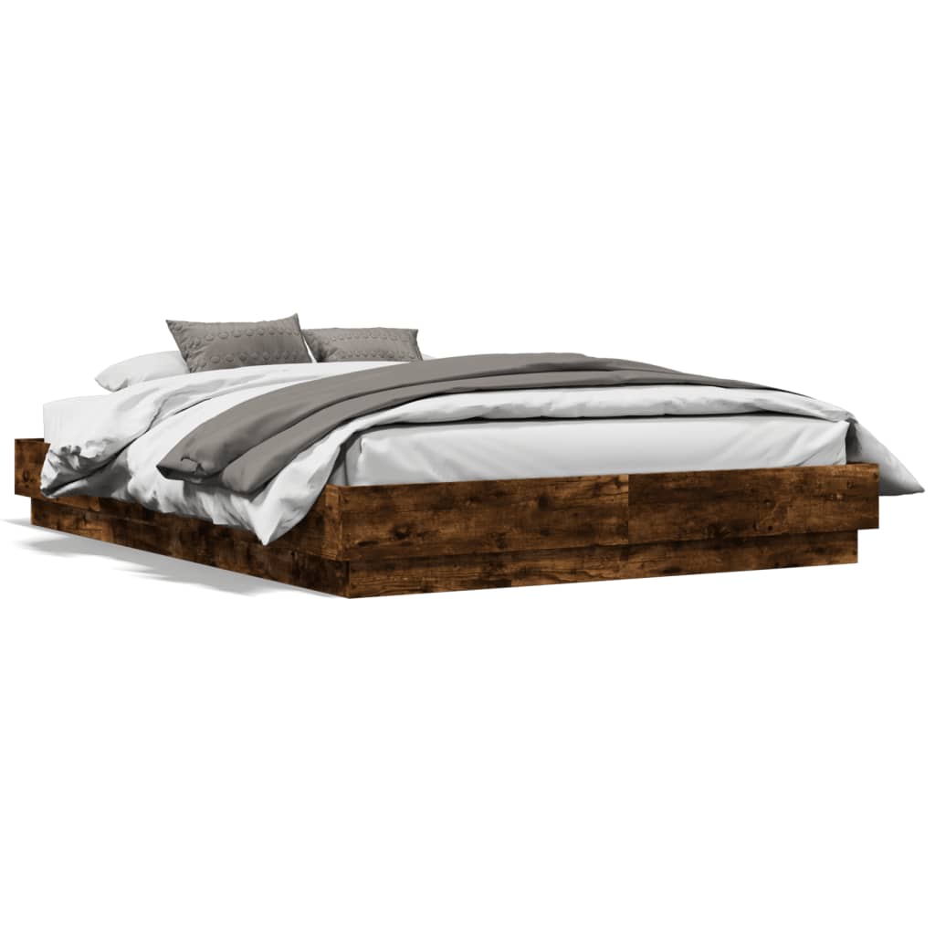Modern Wooden Double Size 135cm Bed Frame Base Sturdy Wood Beds