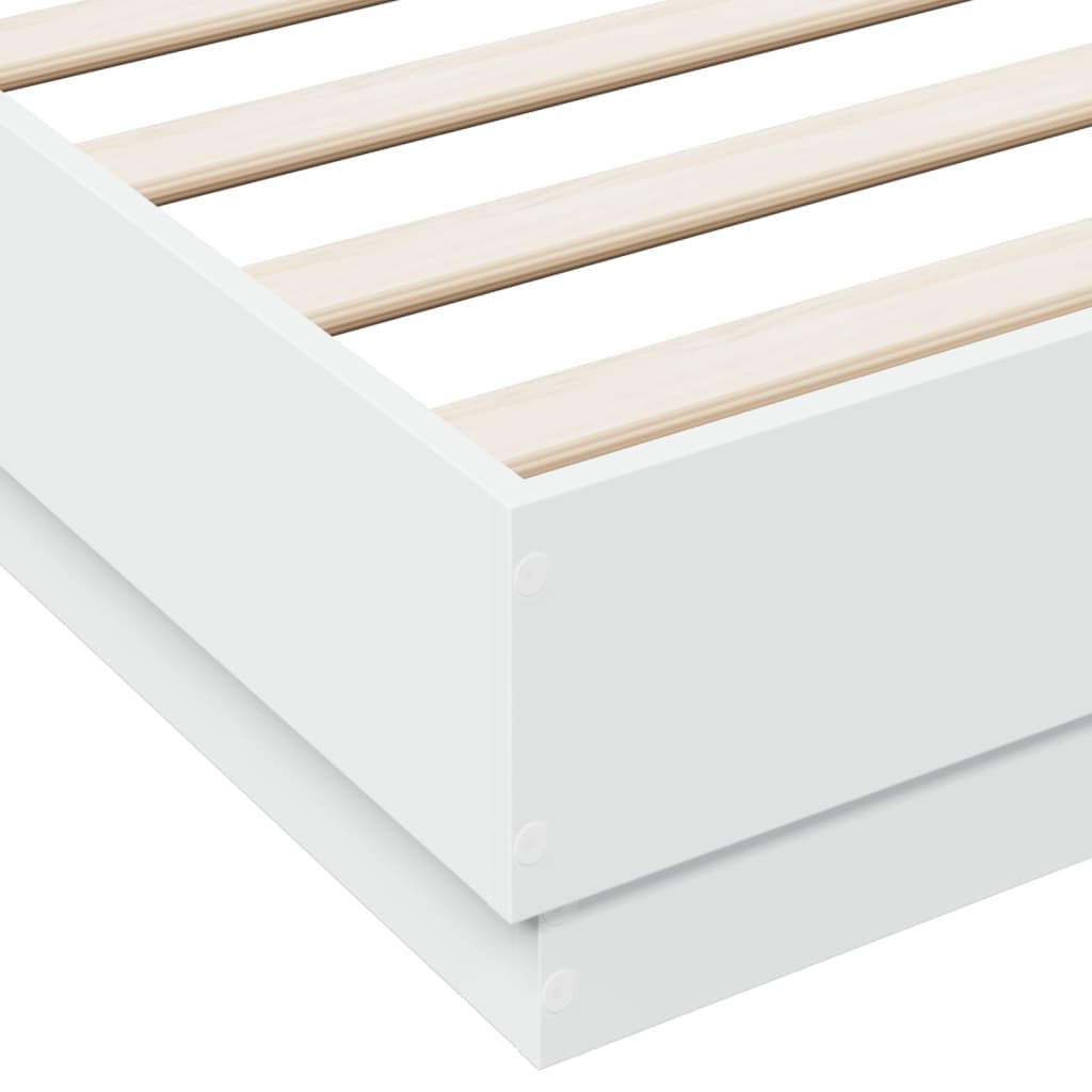 Bed Frame without Mattress White 120x190 cm Small Double