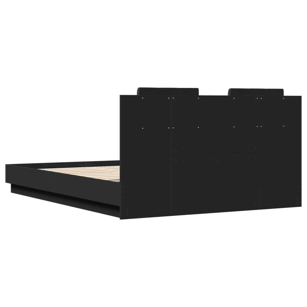 Bed Frame without Mattress Black 150x200 cm King Size