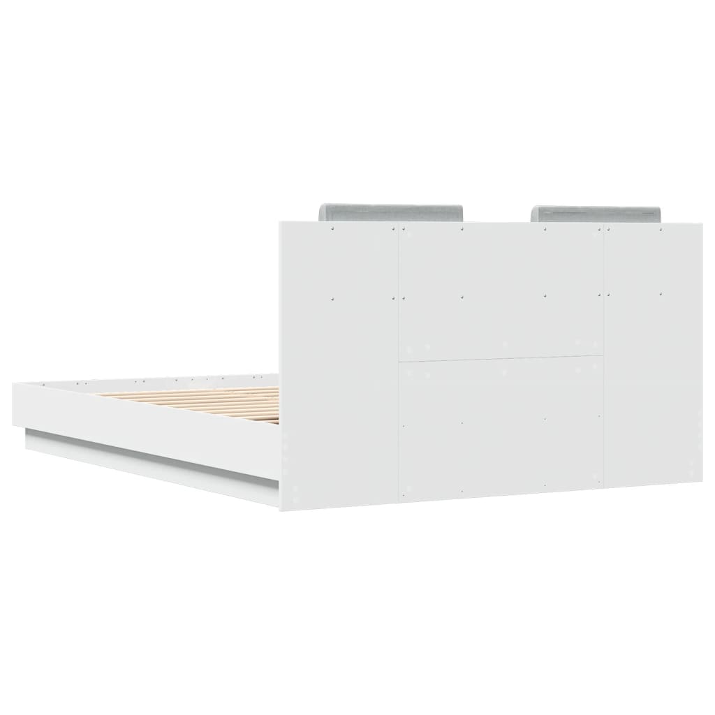 Bed Frame without Mattress White 140x200 cm