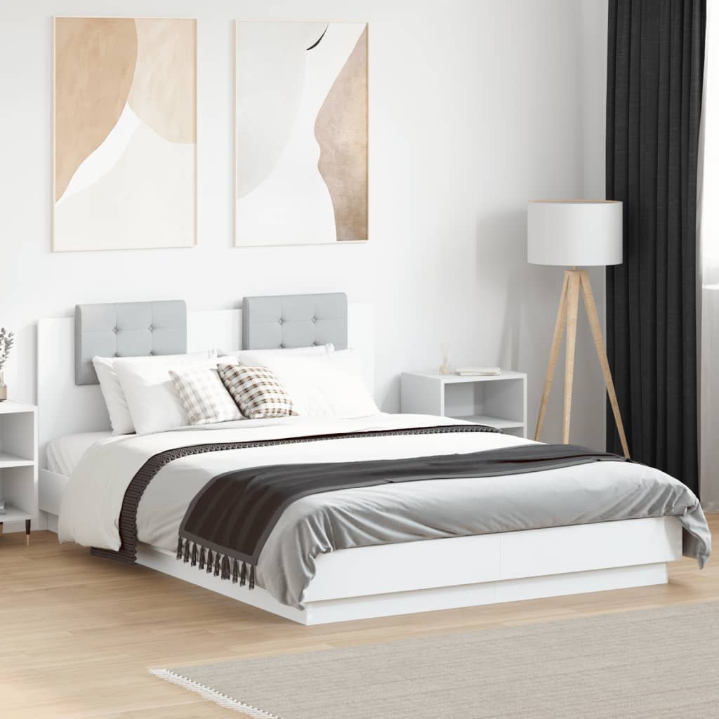Bed Frame without Mattress White 120x200 cm