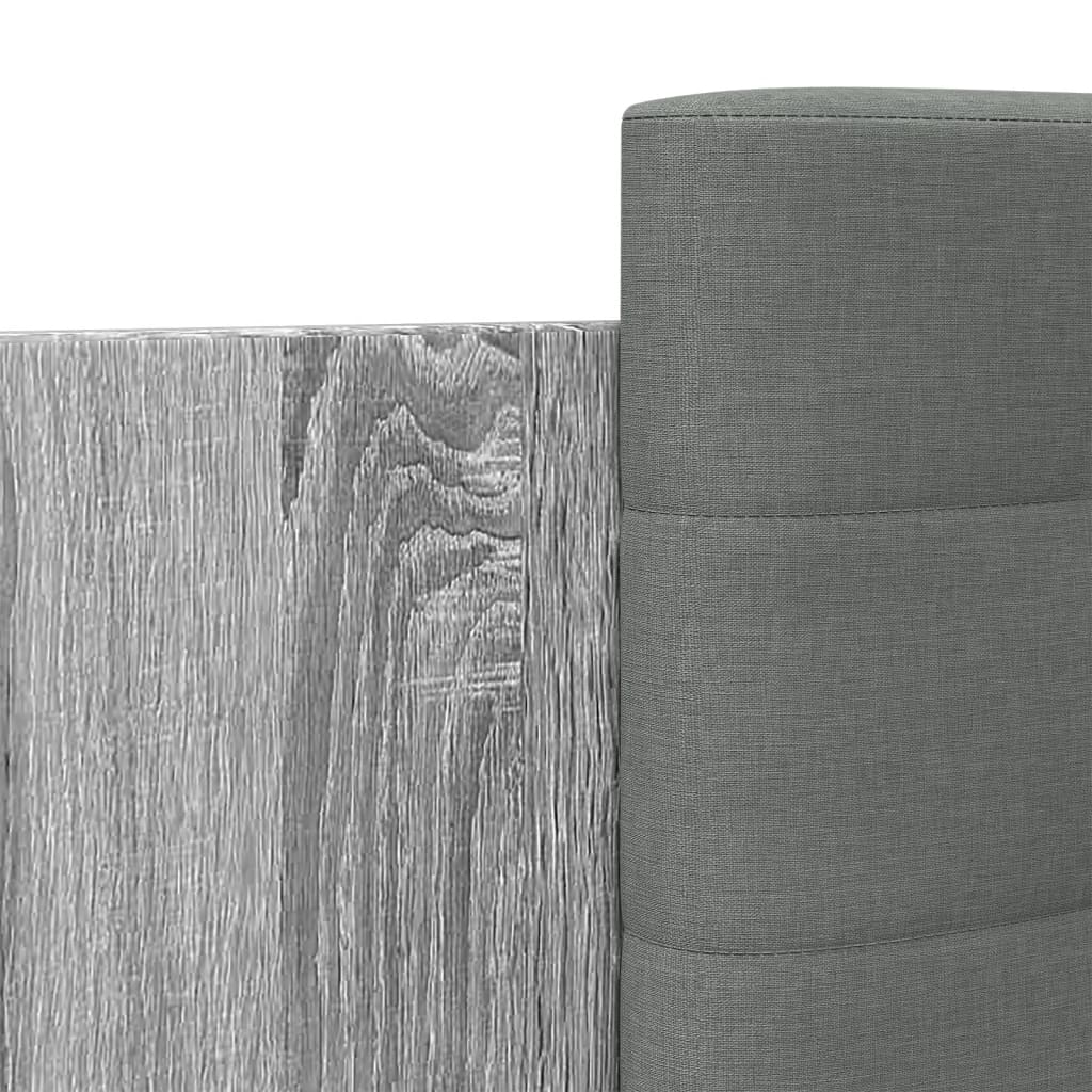Bed Frame without Mattress Grey Sonoma 100x200 cm