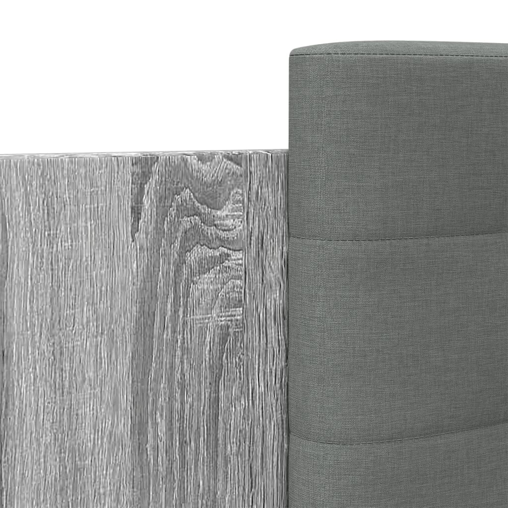 Bed Frame without Mattress Grey Sonoma 120x190 cm Small Double