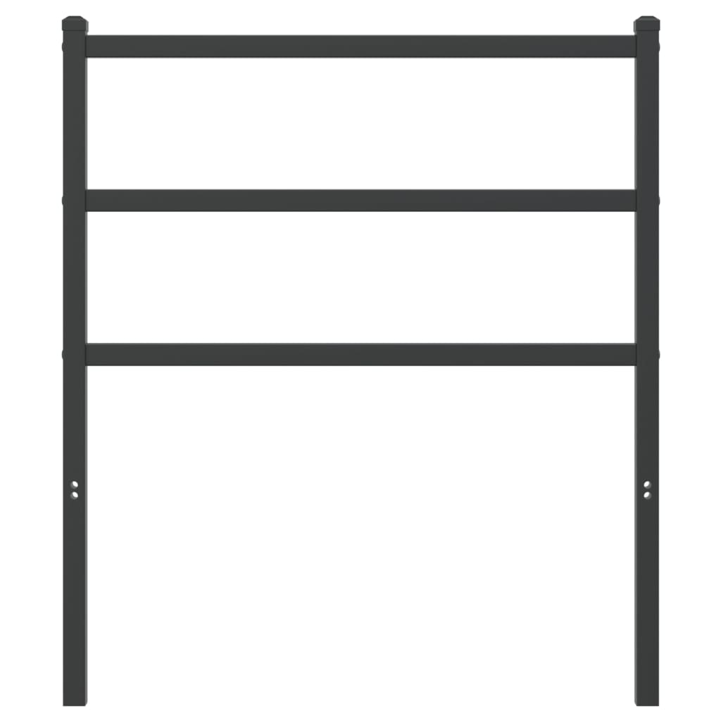Metal Headboard Black 75 cm