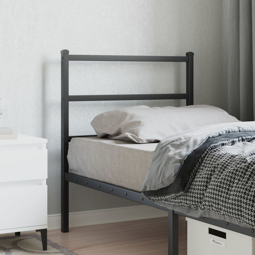 Metal Headboard Black 75 cm