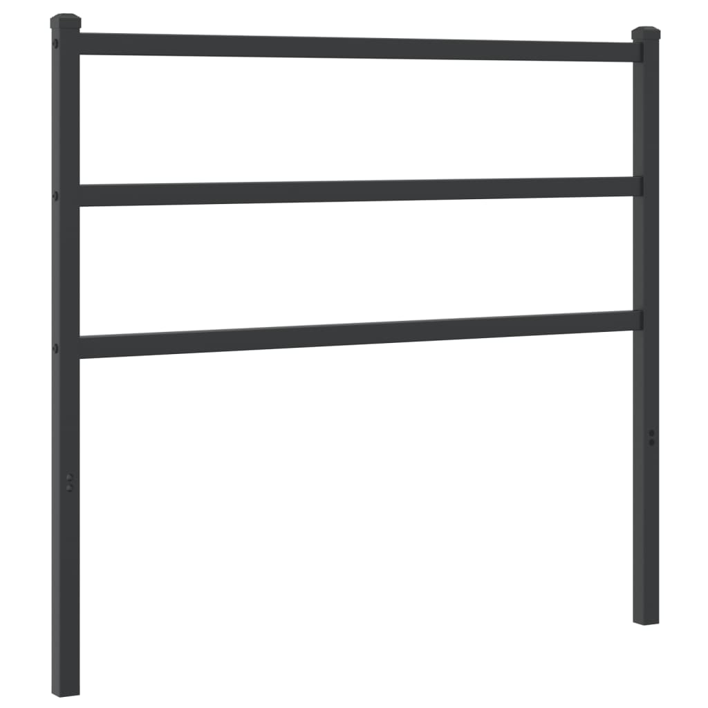Metal Headboard Black 100 cm