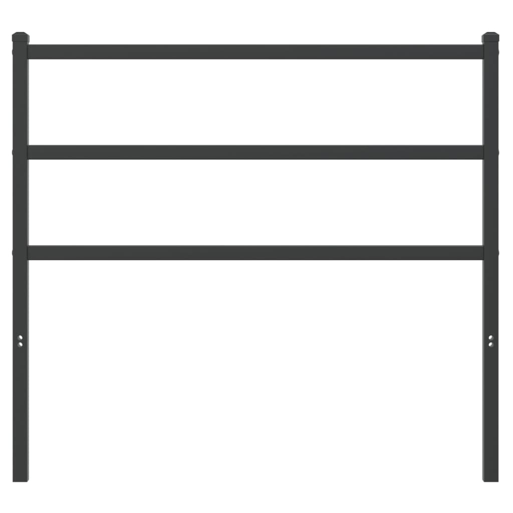 Metal Headboard Black 100 cm