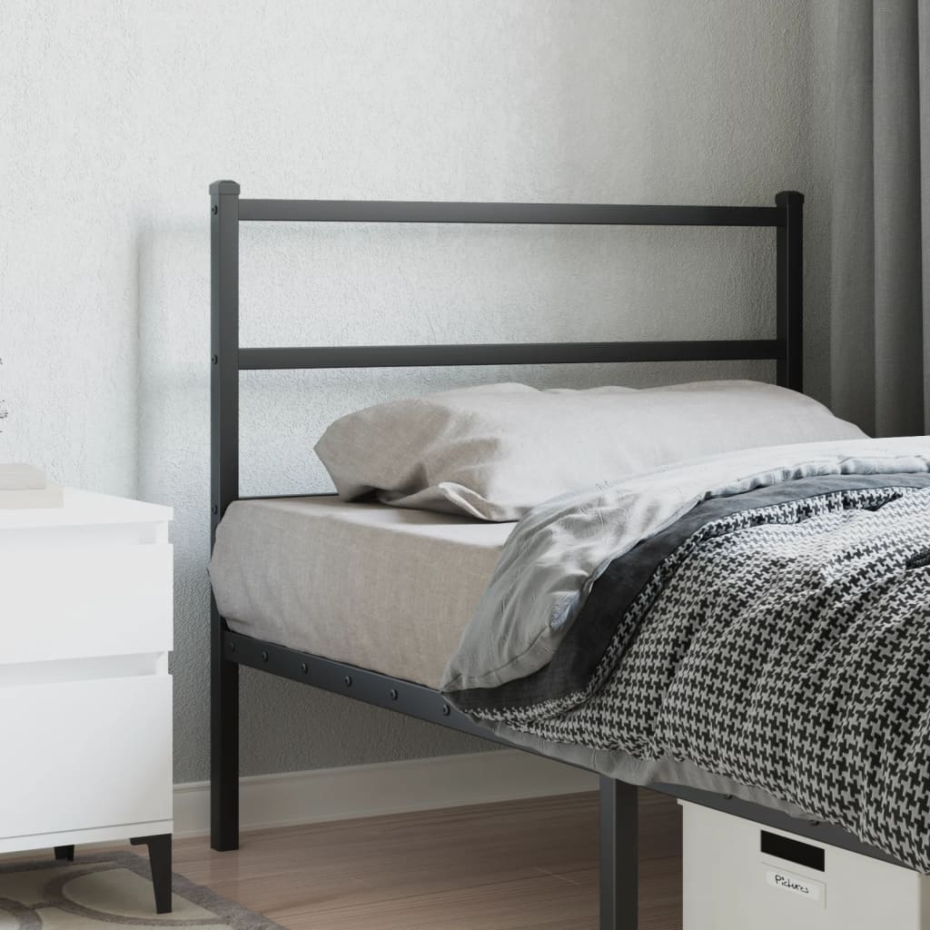 Metal Headboard Black 100 cm