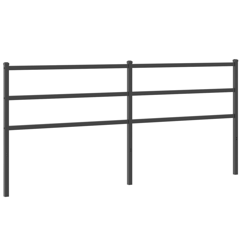 Metal Headboard Black 180 cm