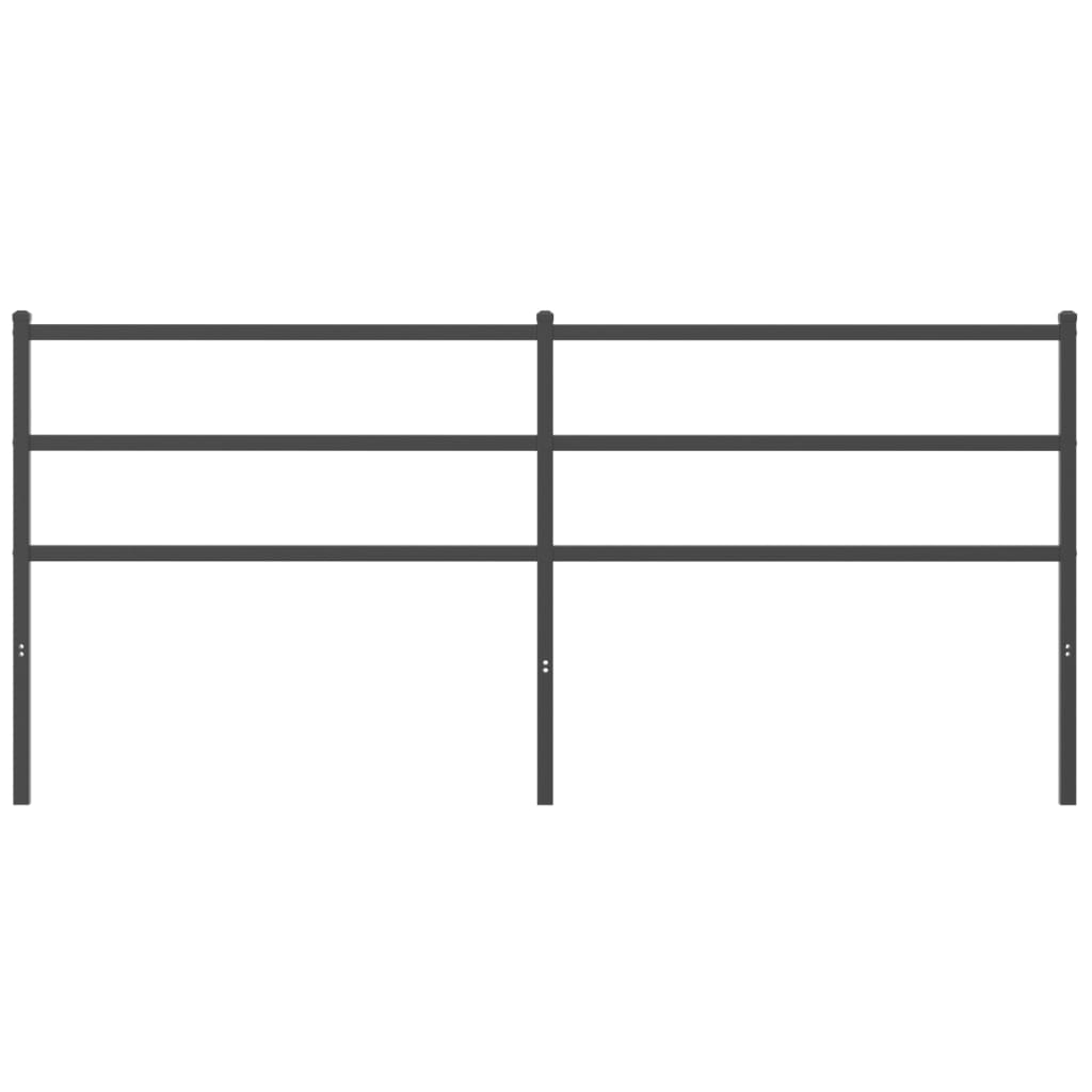 Metal Headboard Black 180 cm