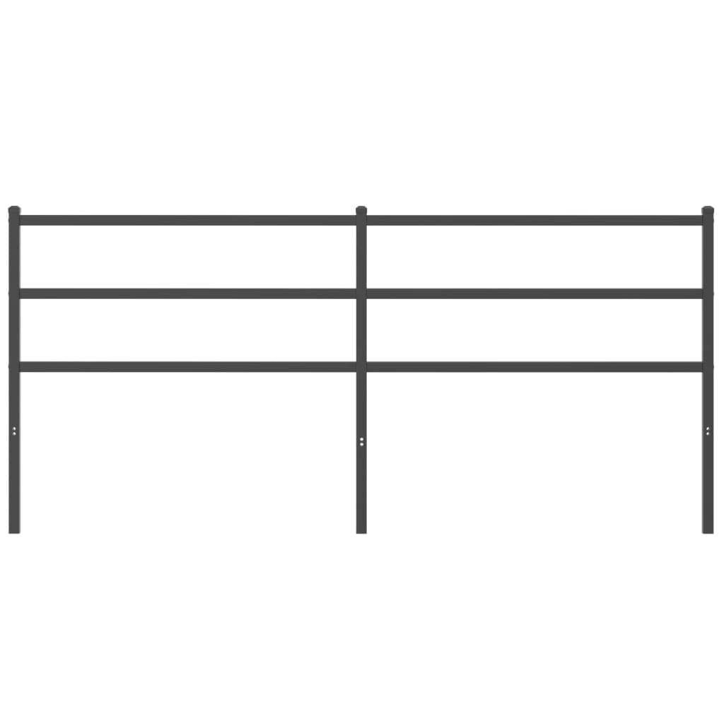 Metal Headboard Black 193 cm