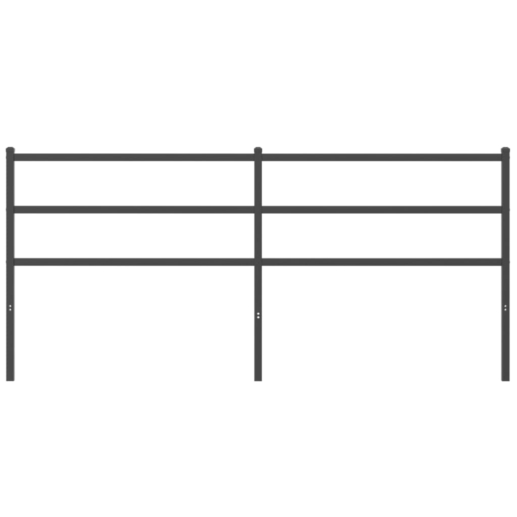 Metal Headboard Black 200 cm