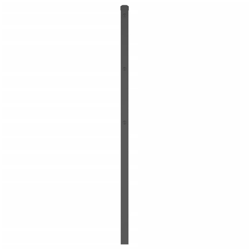 Metal Headboard Black 200 cm
