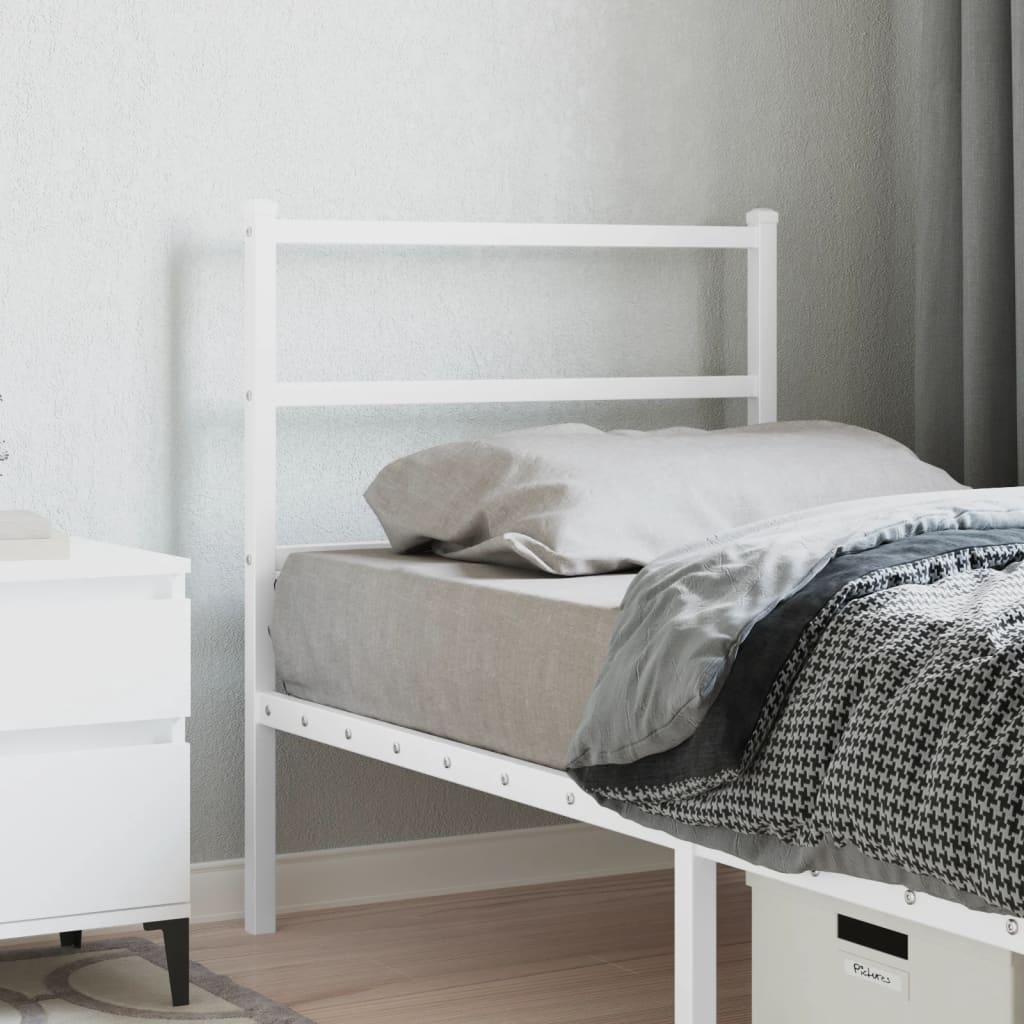 Metal Headboard White 75 cm