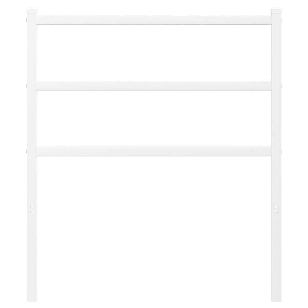 Metal Headboard White 80 cm