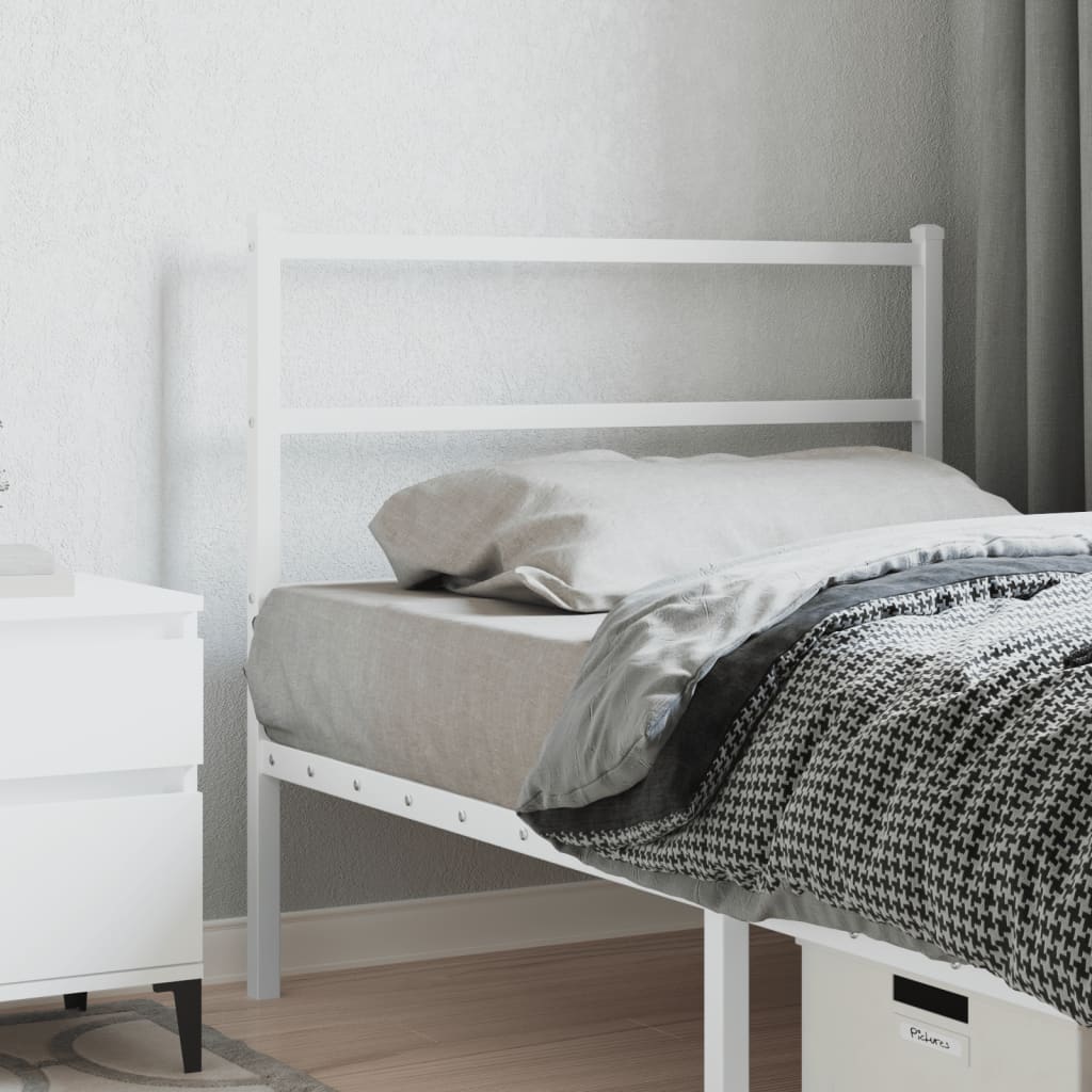 Metal Headboard White 107 cm