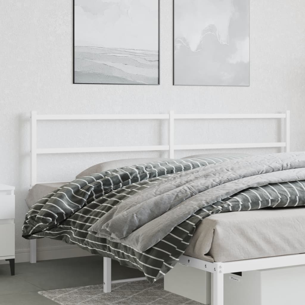 Metal Headboard White 193 cm