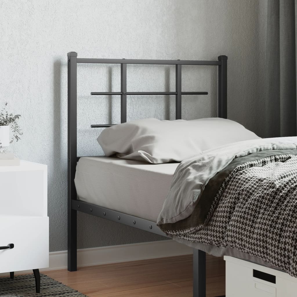 Metal Headboard Black 75 cm