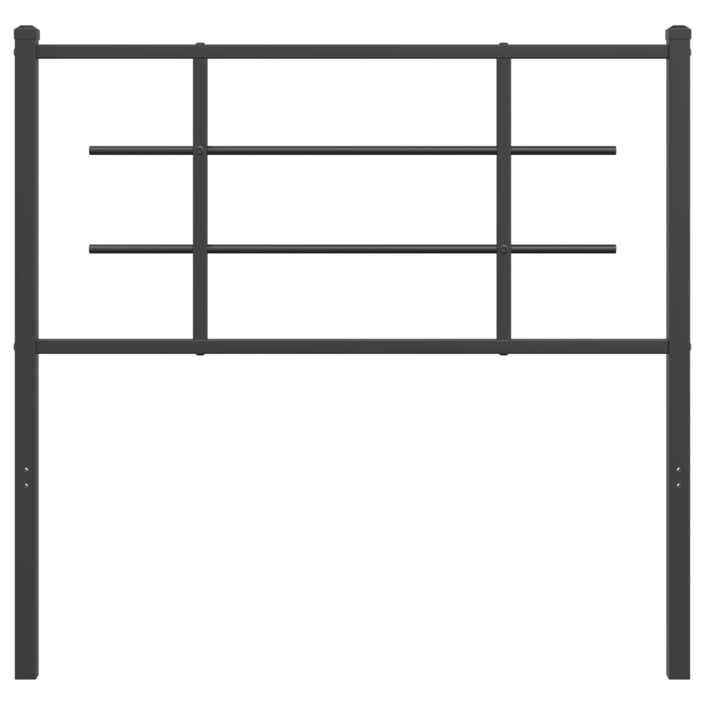 Metal Headboard Black 100 cm