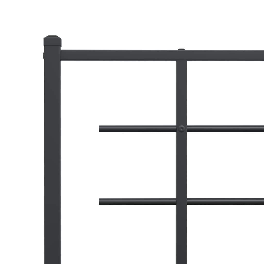 Metal Headboard Black 100 cm