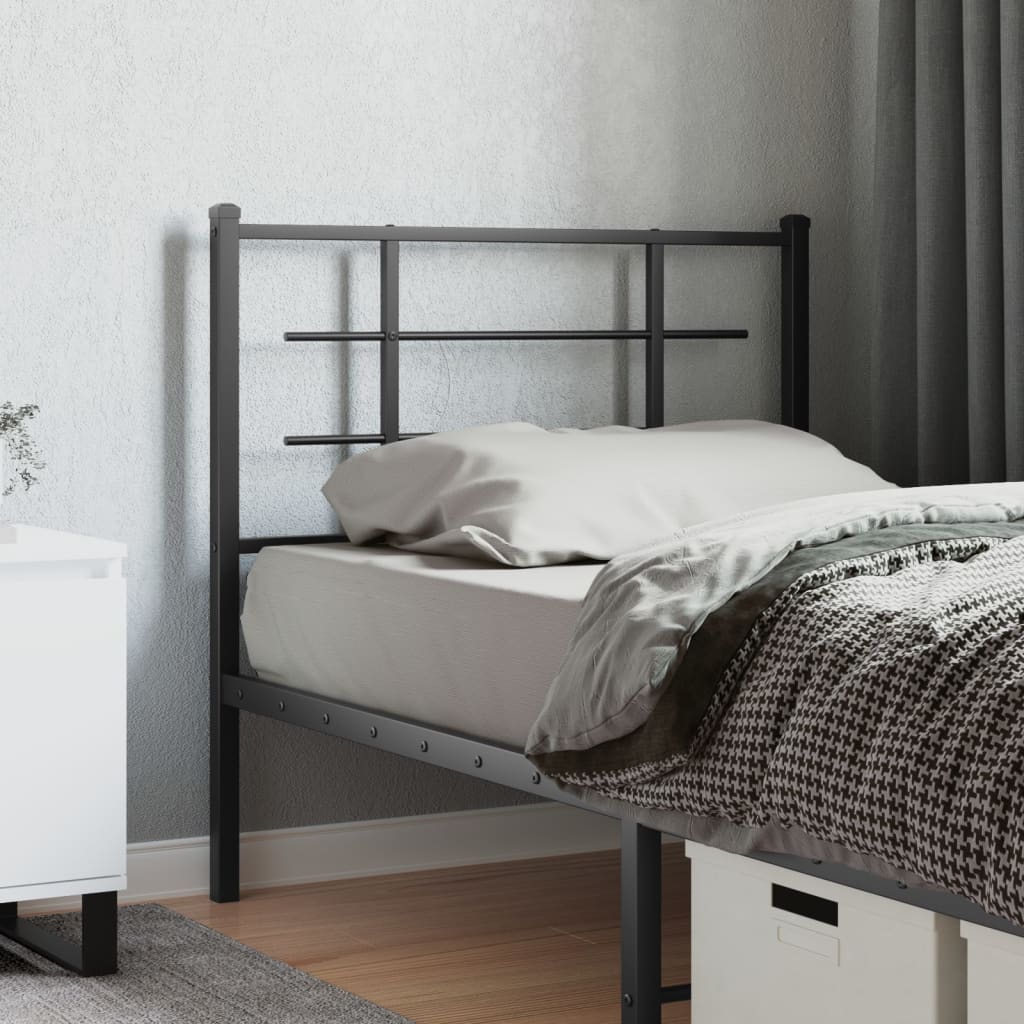Metal Headboard Black 100 cm