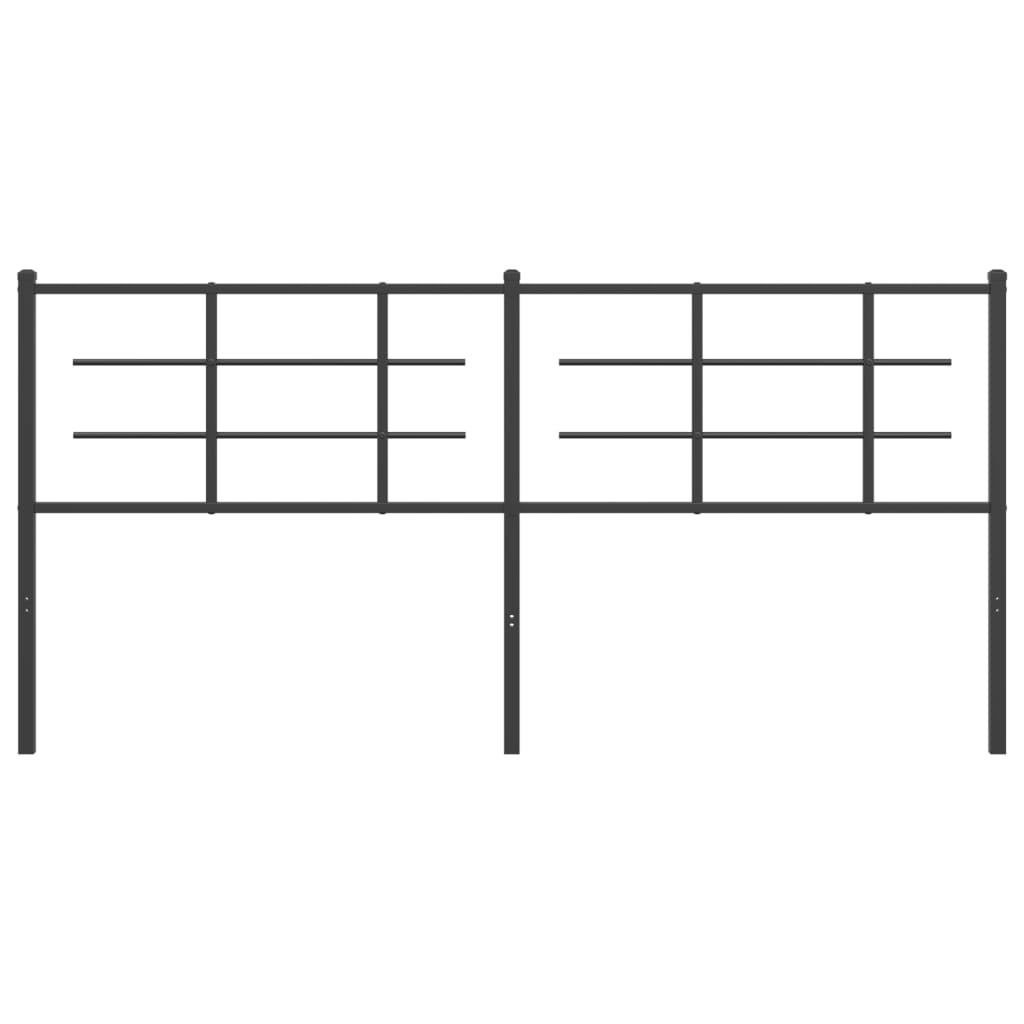 Metal Headboard Black 180 cm