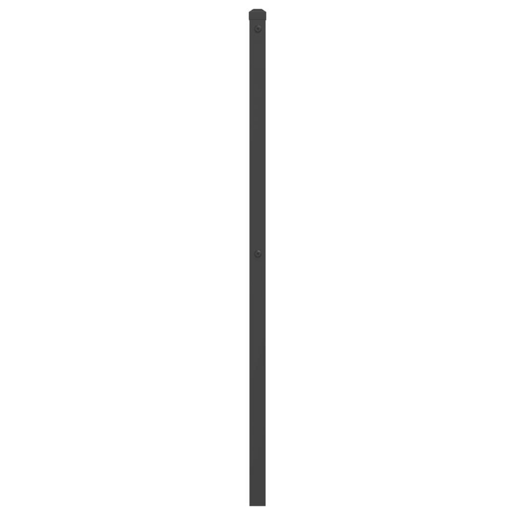 Metal Headboard Black 200 cm