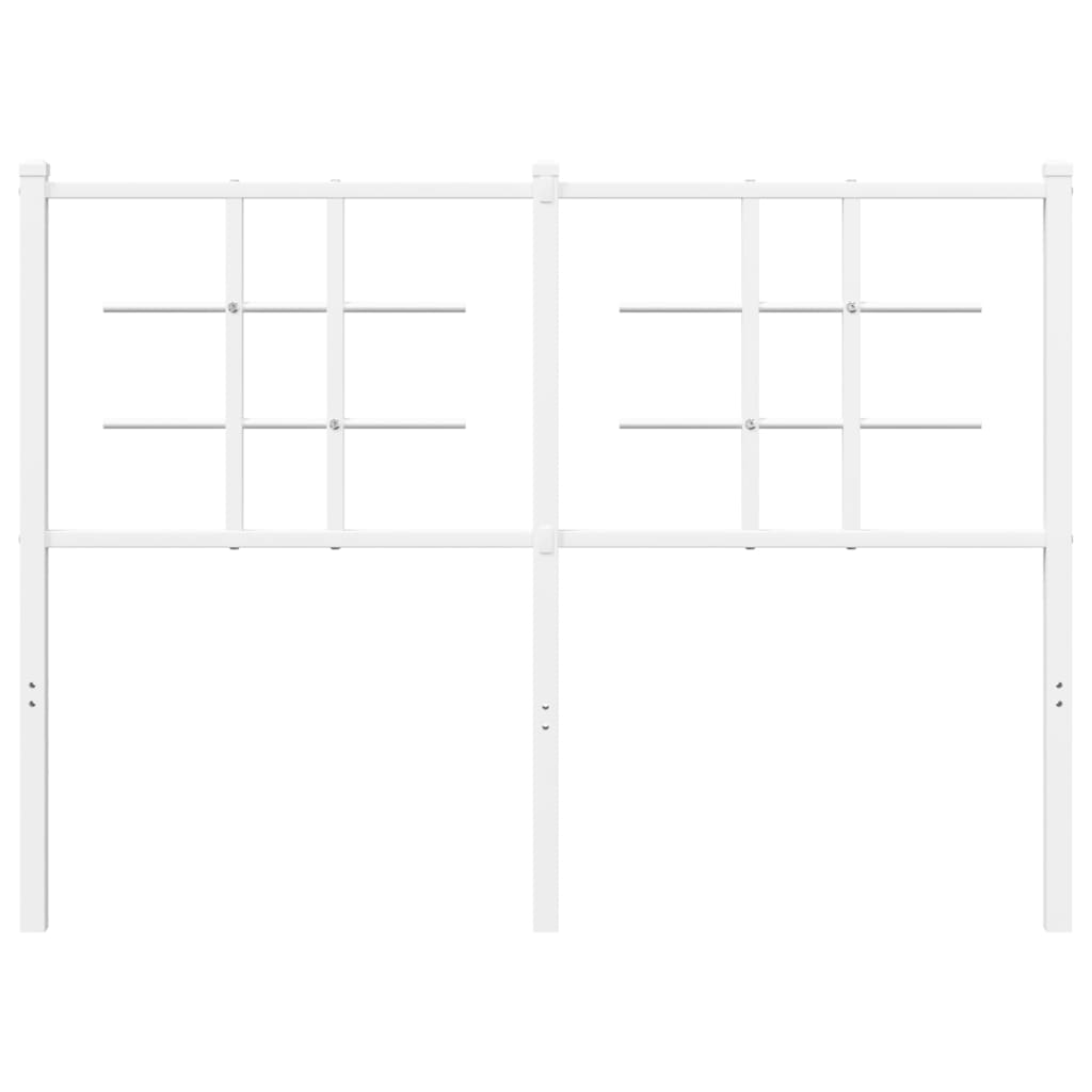 Metal Headboard White 120 cm