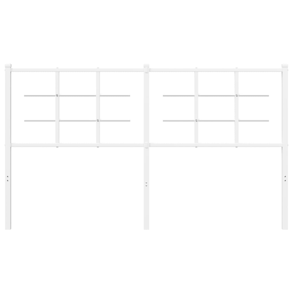 Metal Headboard White 150 cm