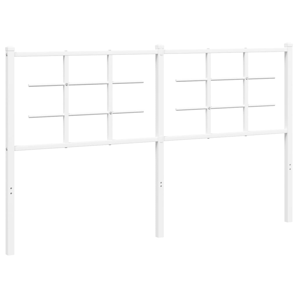 Metal Headboard White 160 cm