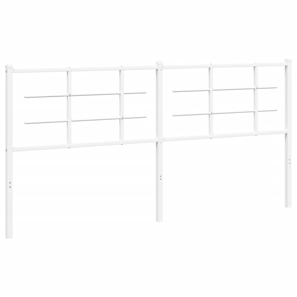 Metal Headboard White 180 cm