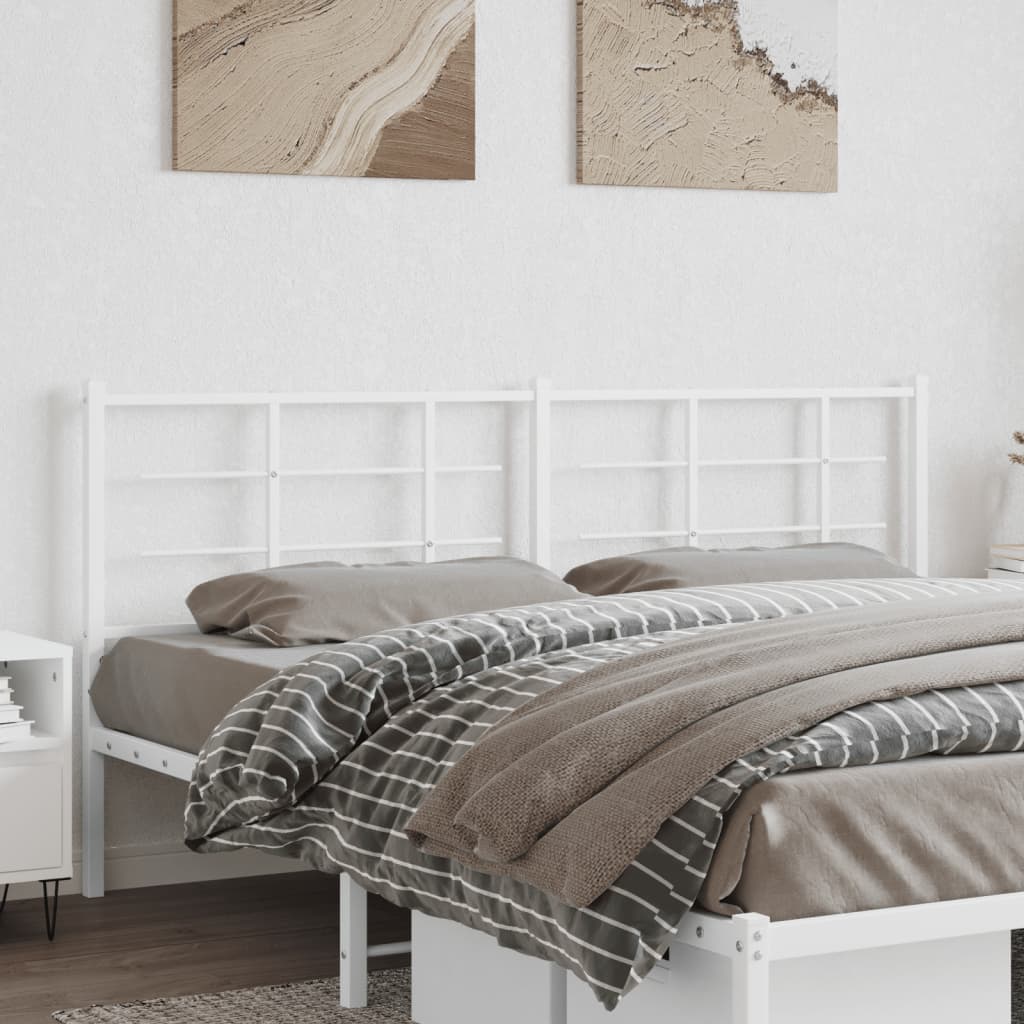 Metal Headboard White 180 cm