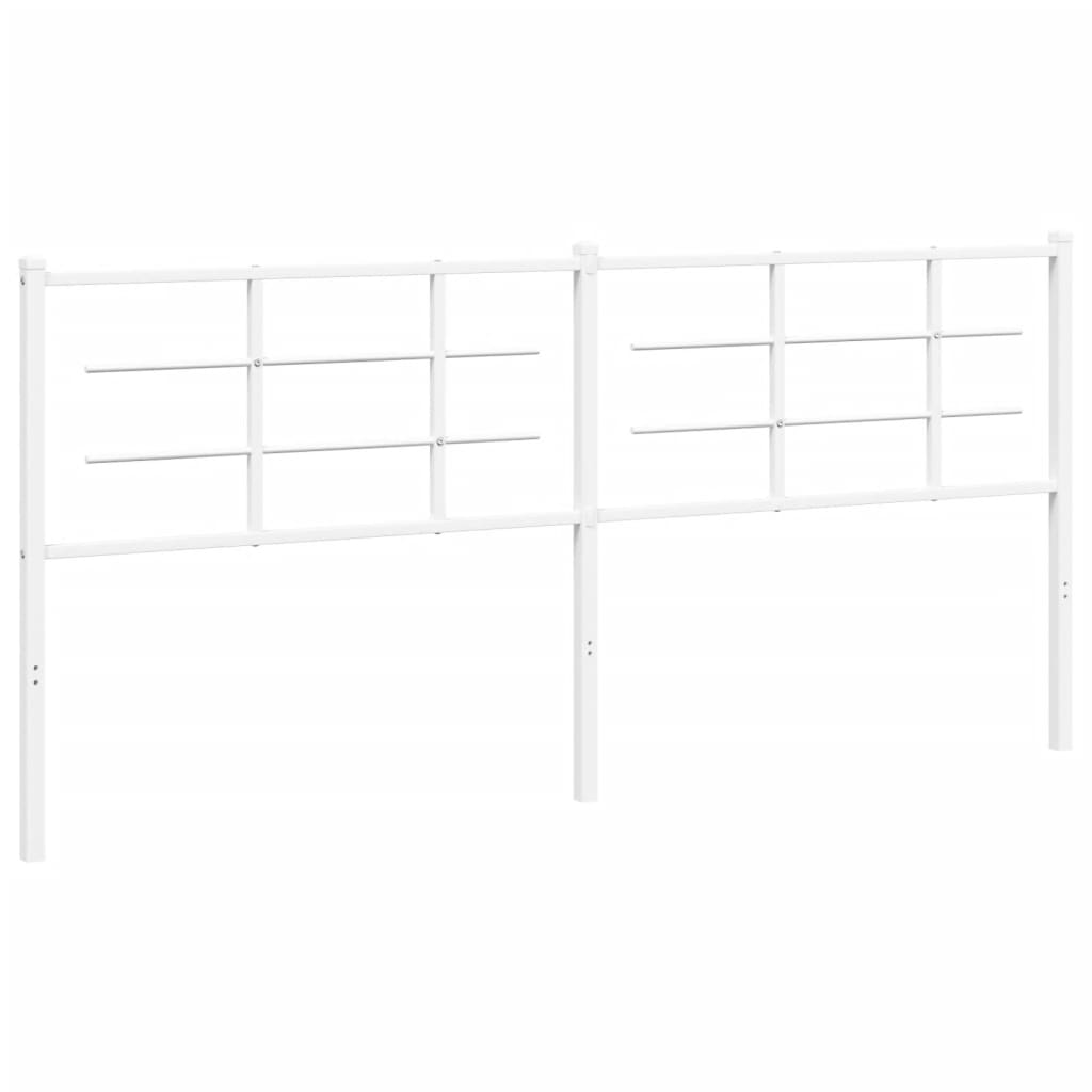 Metal Headboard White 193 cm