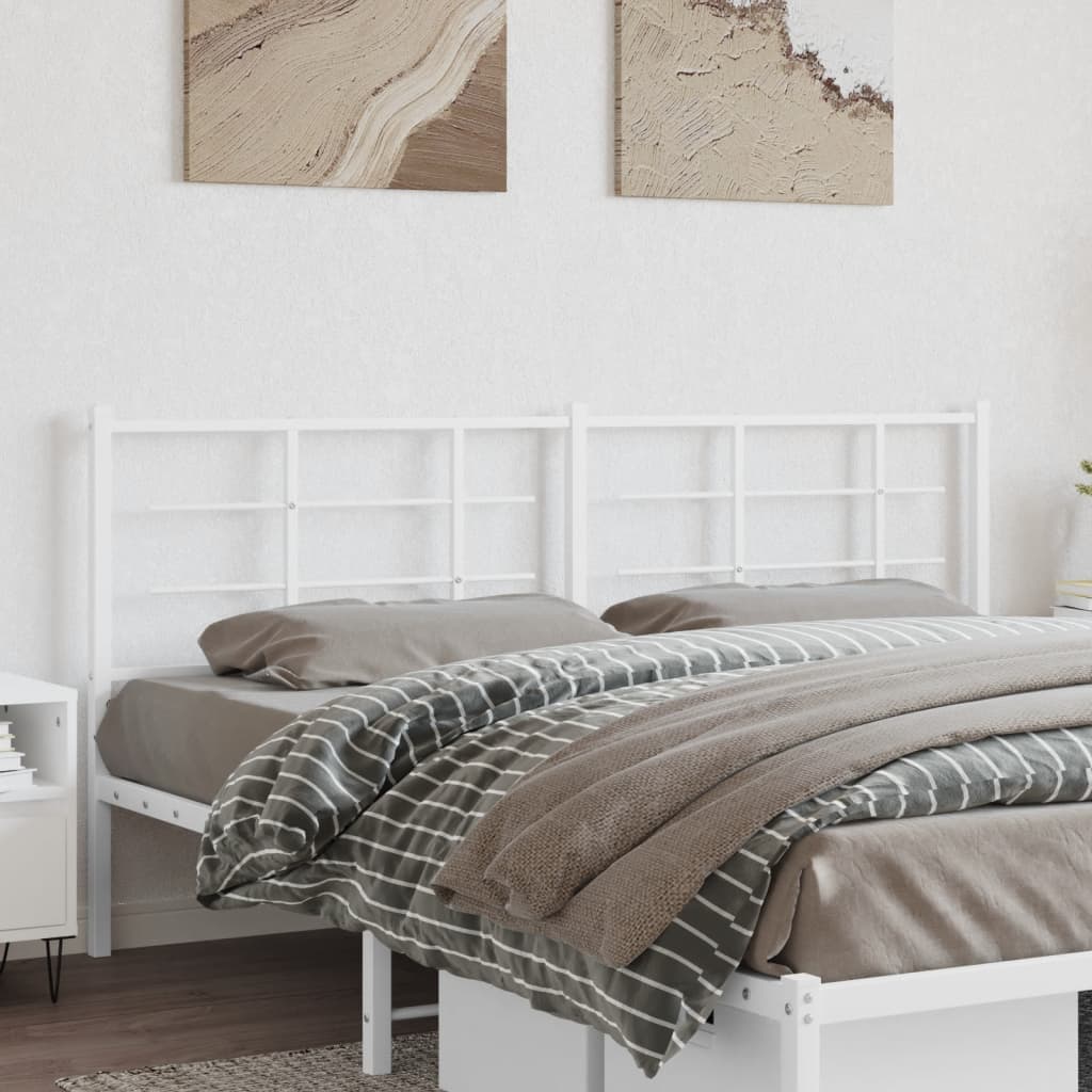 Metal Headboard White 193 cm