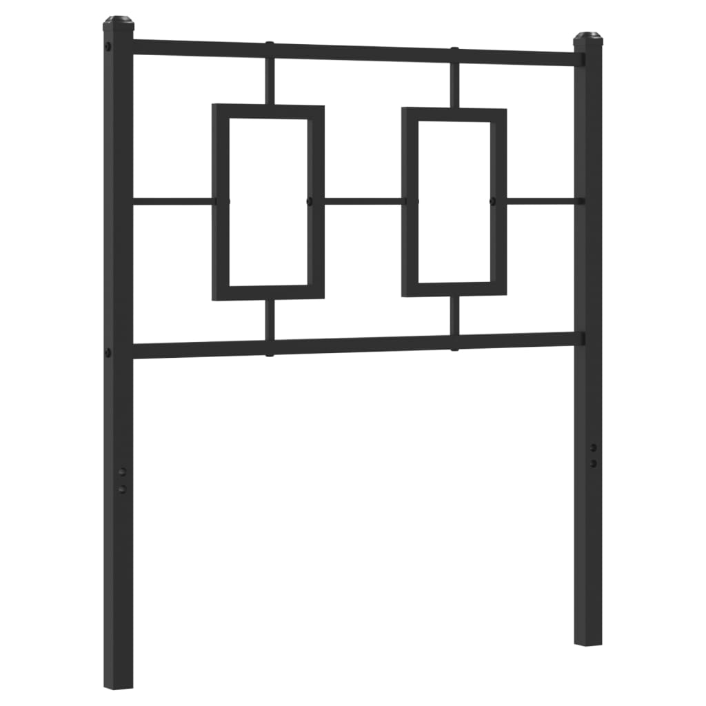 Metal Headboard Black 75 cm