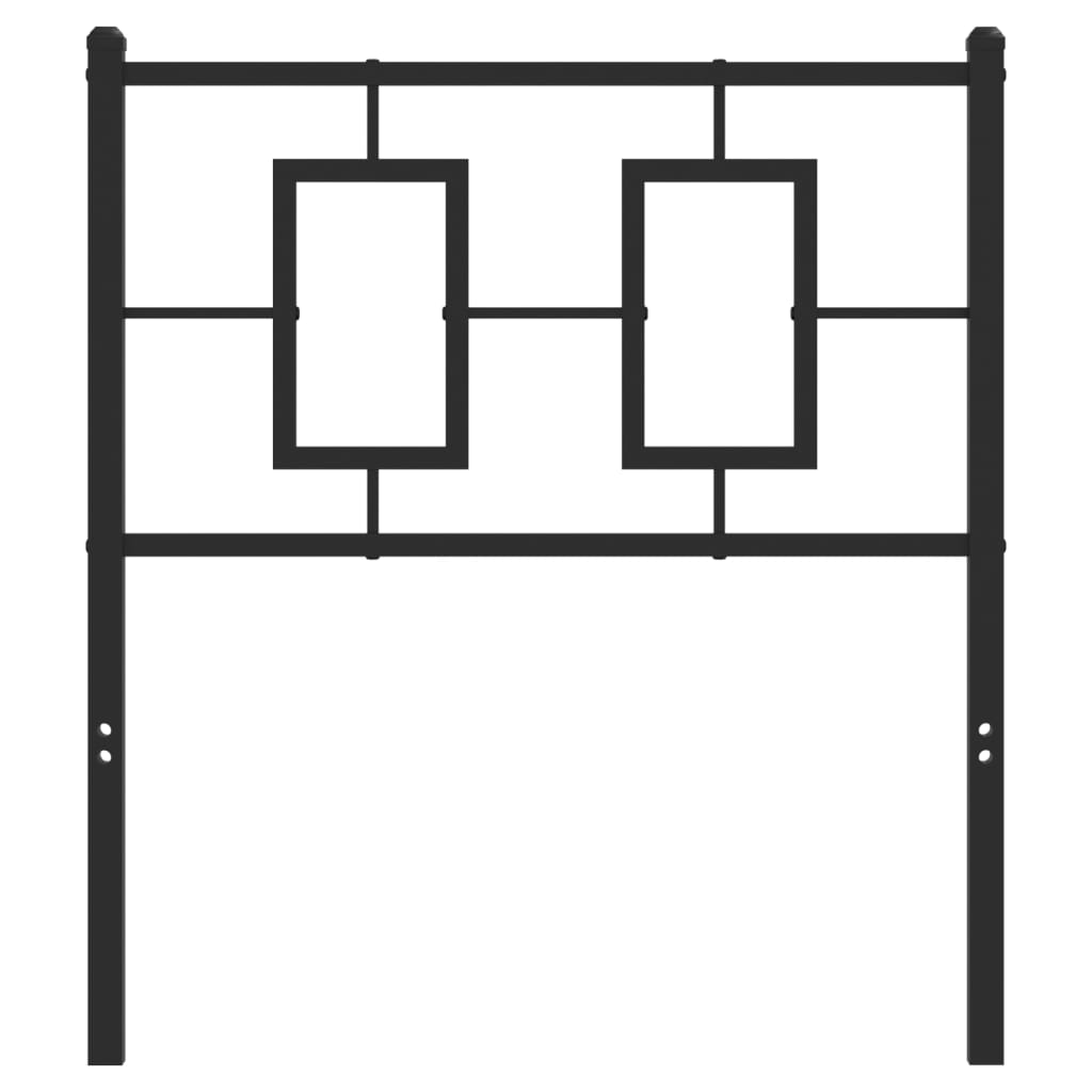 Metal Headboard Black 75 cm
