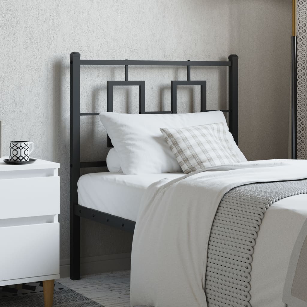 Metal Headboard Black 75 cm